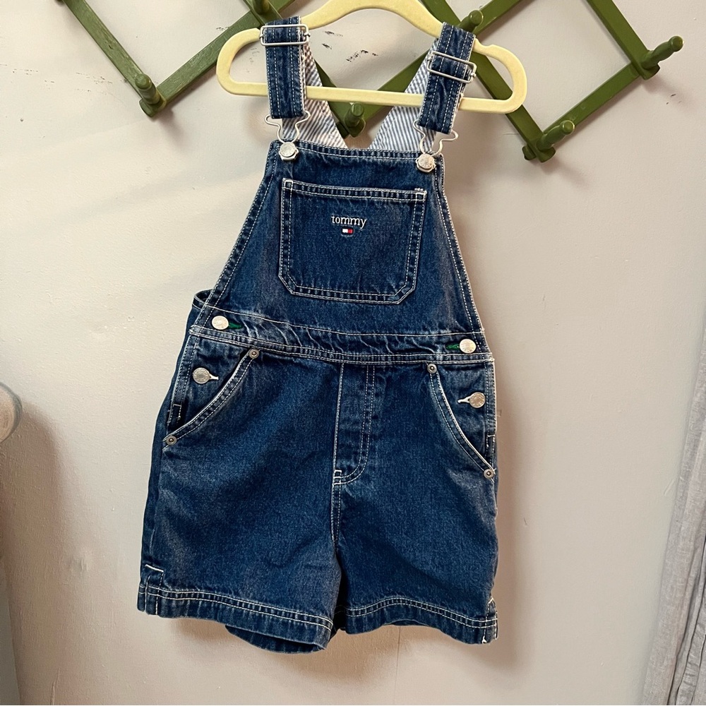 Tommy Hilfiger Blue Denim Overalls Classic Style 2001 vintage Y2K